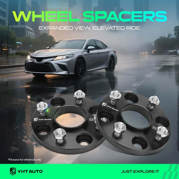 2 Pcs 0.59 inches Black 4x4.5 to 4x4.5 inches Wheel Spacers M12x1.25 66.1mm for 1990-1992 INFINITI M30