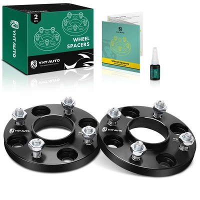 2 Pcs 0.59 inches Black 4x4.5 to 4x4.5 inches Wheel Spacers M12x1.25 66.1mm