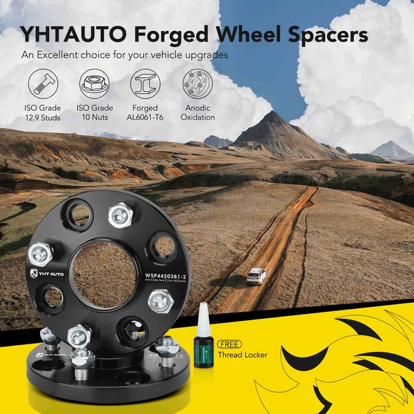 2 Pcs 0.59 inches Black 4x4.5 to 4x4.5 inches Wheel Spacers M12x1.25 66.1mm for 1984-1988 Nissan 200SX