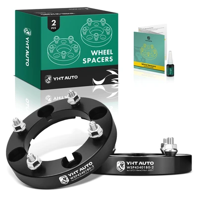 2 Pcs 1 inches Black 4x5.39 to 4x5.39 inches Wheel Spacers M10x1.25 110mm