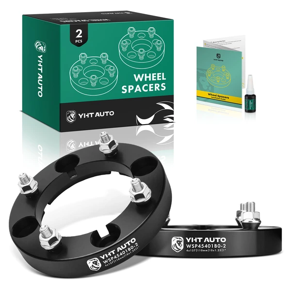 2 Pcs 1 inches Black 4x5.39 to 4x5.39 inches Wheel Spacers M10x1.25 110mm for 2011-2015 Can-Am Commander 1000