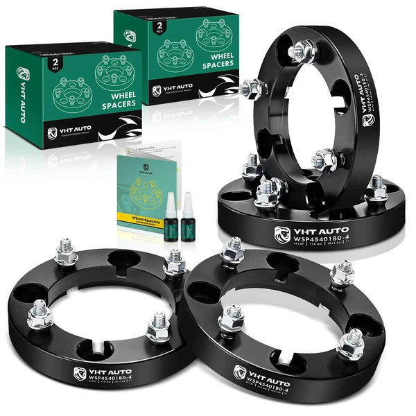 4 Pcs 1 inches Black 4x5.39 to 4x5.39 inches Wheel Spacers M10x1.25 110mm for 2007-2008 Can-Am Outlander 800