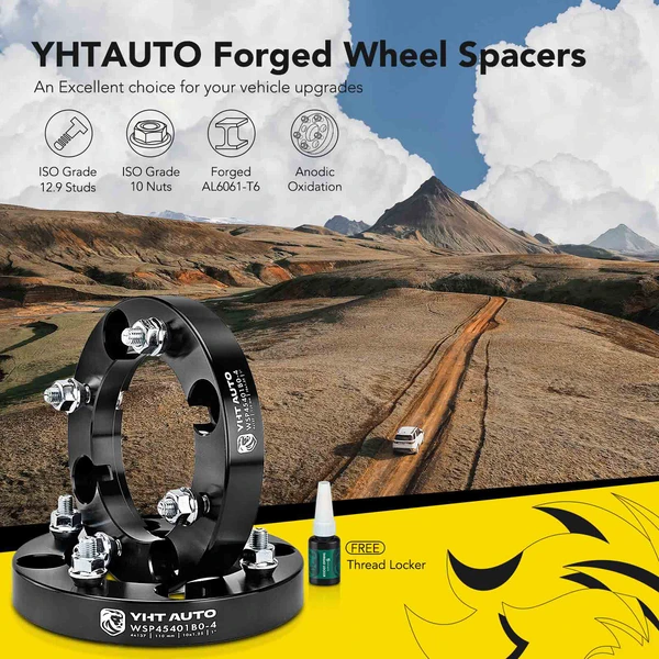 4 Pcs 1 inches Black 4x5.39 to 4x5.39 inches Wheel Spacers M10x1.25 110mm for 2007-2008 Can-Am Outlander 800