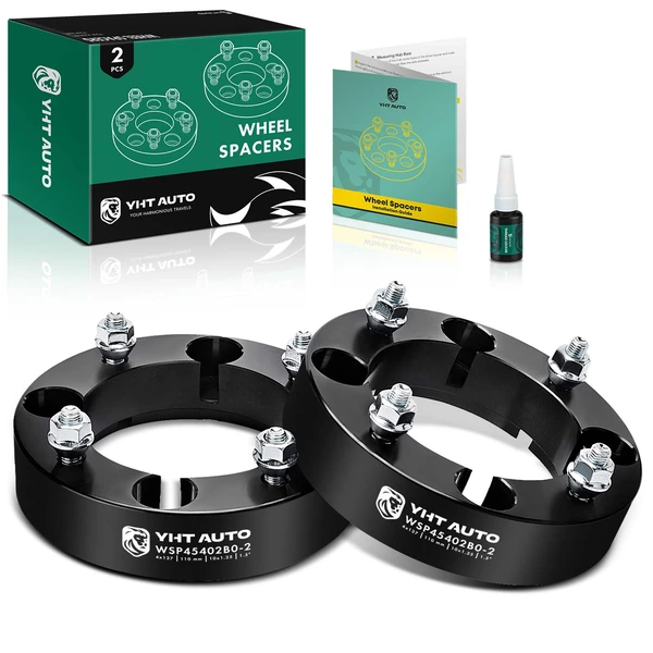 2 Pcs 1.5 inches Black 4x5.39 to 4x5.39 inches Wheel Spacers M10x1.25 110mm for 2007-2014 Can-Am Outlander 400