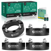 4 Pcs 2 inches Black 4x6.14 to 4x6.14 inches Wheel Spacers M12x1.5 131mm