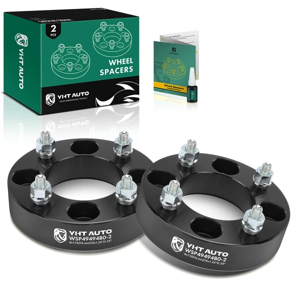 2 Pcs 4x110mm Wheel Adapter 10x1.25 inch 76mm 1.25 inch for 2000-2006 Honda Rancher 350