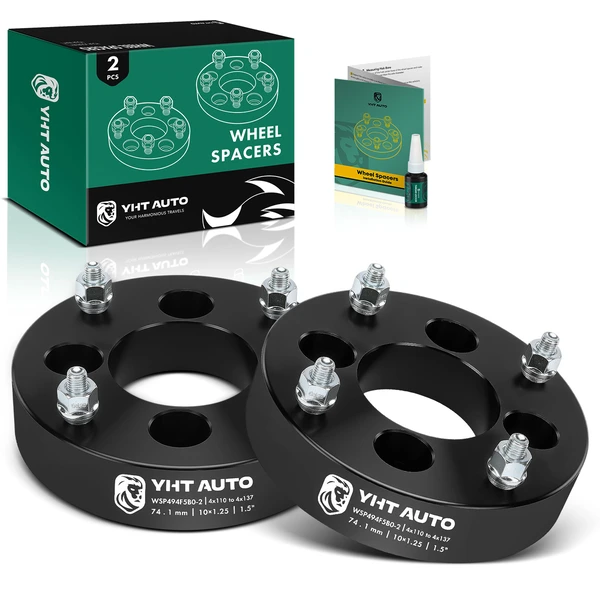 2 Pcs 4x110mm to 4x137mm Wheel Adapter 10x1.25 inch 74.1mm 1.5 inch for Honda Suzuki Yamaha