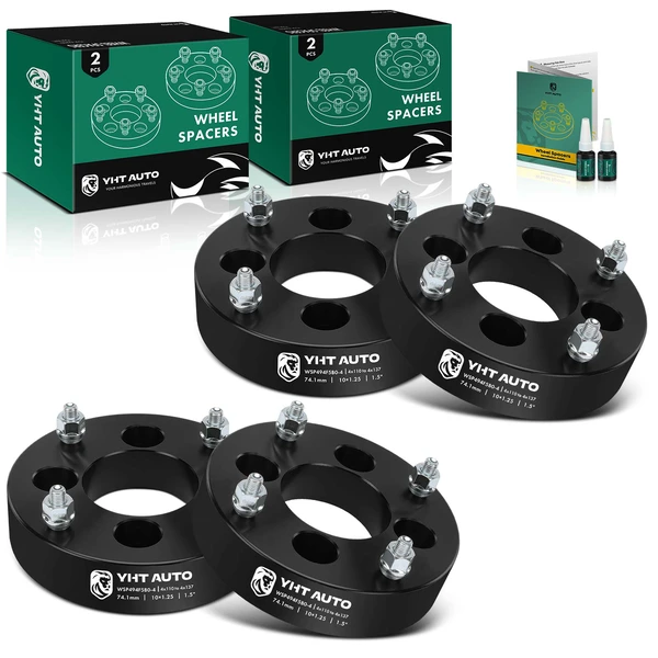 4 Pcs 4x110mm to 4x137mm Wheel Adapter 10x1.25 inch 74.1mm 1.5 inch for Honda Suzuki Yamaha