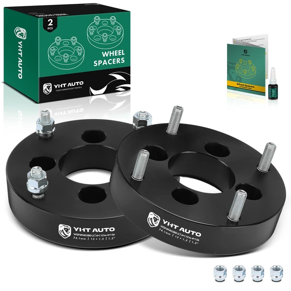 2 Pcs 4x110 to 4x156 mm Wheel Adapter 12x1.5 inches Studs 74.1mm 38.1mm for 2002-2007 Suzuki Eiger 400