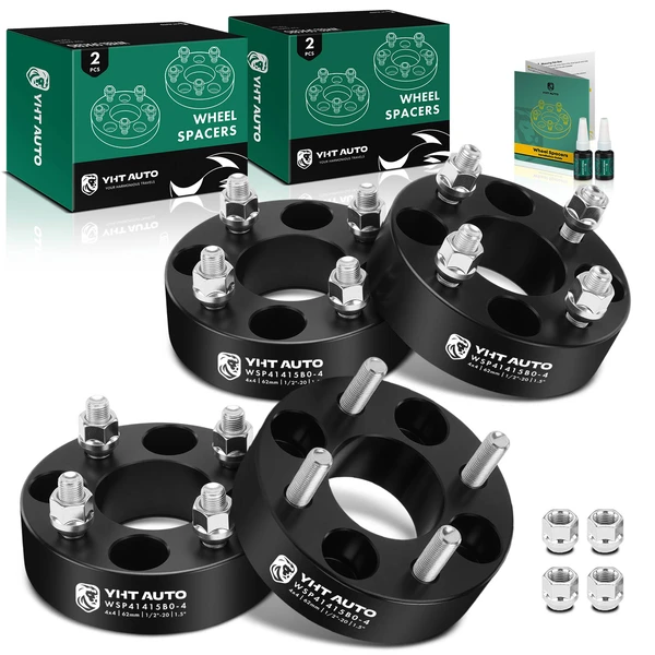 4 Pcs 4x4 inches Wheel Spacer 1/2-20 62mm 1.5 inches for 2014 2019-2022 ClubCar Carryall 500 Turf