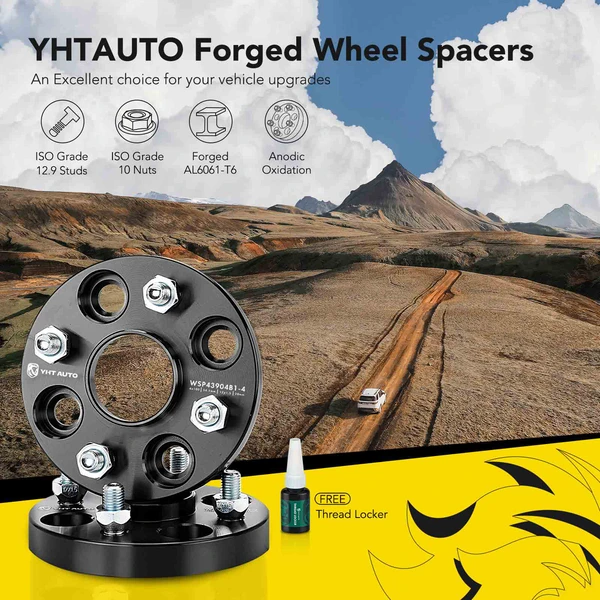 4 Pcs 0.79 inches Black 4x3.93 to 4x3.93 inches Wheel Spacers M12x1.5 54.1mm for 2000-2005 Toyota MR2 Spyder