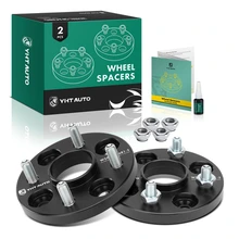 2 Pcs 0.59 inch Black 4x3.94 to 4x3.94 inches Wheel Spacers M12x1.5 56.1mm