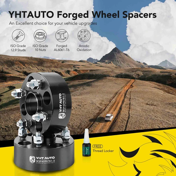 2 Pcs 2 inches Black 4x3.93 to 4x3.93 inches Wheel Spacers M12x1.5 56.1mm for Acura Honda Mini
