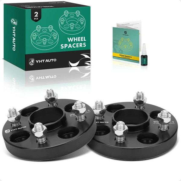 2 Pcs 0.79 inches Black 4x3.93 to 4x3.93 inches Wheel Spacers M12x1.5 56.1mm for Acura Honda Mini