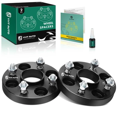 2 Pcs 0.79 inches Black 4x3.93 to 4x3.93 inches Wheel Spacers M12x1.5 56.1mm