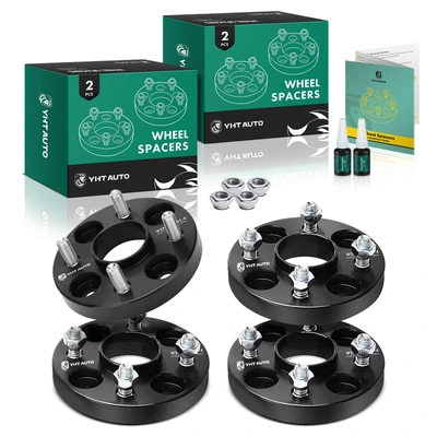 4 Pcs 0.79 inches Black 4x3.93 to 4x3.93 inches Wheel Spacers M12x1.5 56.1mm