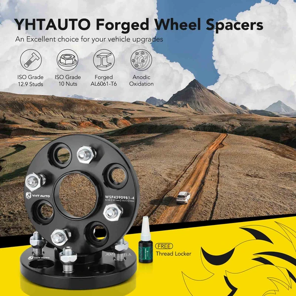 4 Pcs 0.59 inches Black 4x3.93 to 4x3.93 inches Wheel Spacers M12x1.5 57.1mm for 1995-2005 Dodge Neon