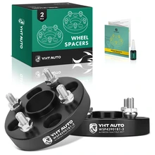 2 Pcs 1 inches Black 4x3.93 to 4x3.93 inches Wheel Spacers M12x1.5 54.1mm for 2012-2015 Scion iQ