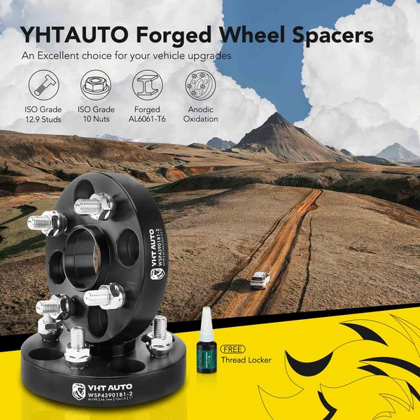 2 Pcs 1 inches Black 4x3.93 to 4x3.93 inches Wheel Spacers M12x1.5 54.1mm for 2000-2005 Toyota MR2 Spyder