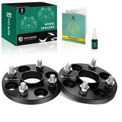 2 Pcs 0.59 inches Black 4x3.93 to 4x3.93 inches Wheel Spacers M12x1.5 54.1mm