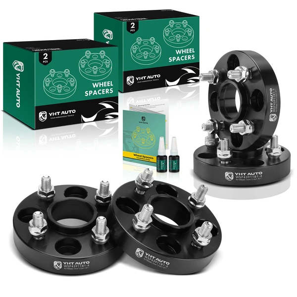 4 Pcs 1 inch Black 4x3.94 to 4x3.94 inches Wheel Spacers M12x1.5 60.1mm for 2005-2010 Chevrolet Cobalt