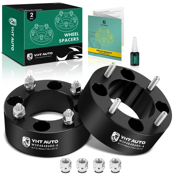 2 Pcs 4x115 Wheel Spacers 10x1.25 inch 85mm 2 inch for Arctic Cat 250 300 Yamaha YFZ450