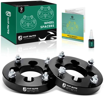 2 Pcs 1 inches Black 4x3.94 to 4x5.39 inches Wheel Adapters 0.375 Inches x 24 74mm