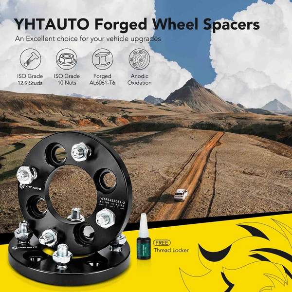 2 Pcs 0.59 inches Black 4x3.93 to 4x4.5 inches Wheel Adapters M12x1.5 71mm for 2009-2010 Chevrolet Cobalt