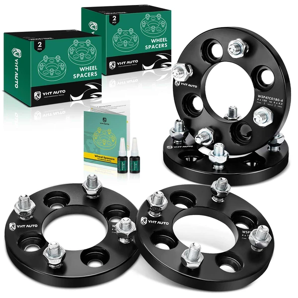 4 Pcs 0.59 inches Black 4x3.93 to 4x4.5 inches Wheel Adapters M12x1.5 71mm for 2000-2005 Toyota MR2 Spyder