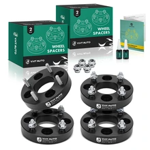 4 Pcs 1 inches Black 4x4.3 to 4x4 inches Wheel Adapters M10x1.25 64.1mm