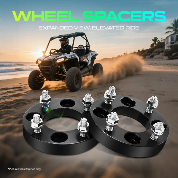 2 Pcs 1 inches Black 4x4.33 to 4x4.53 inches Wheel Adapters M12x1.5 74mm for 2008-2015 Can-Am DS450