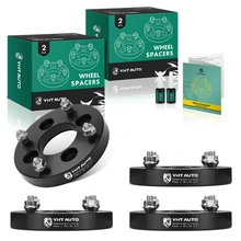 4 Pcs 1 inches Black 4x4.33 to 4x5.39 inches Wheel Adapters M10x1.25 74mm