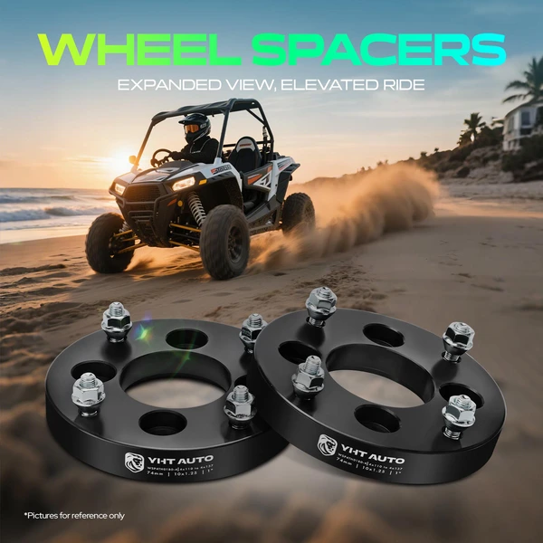 4 Pcs 1 inches Black 4x4.33 to 4x5.39 inches Wheel Adapters M10x1.25 74mm for 2000-2006 Honda Rancher 350