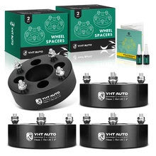 4 Pcs 2 inches Black 4x4.3 to 4x5.39 inches Wheel Adapters M10x1.25 74mm