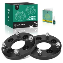 2 Pcs 0.75 inches Black 4x4.33 to 4x5.39 inches Wheel Adapters M10x1.25 74mm