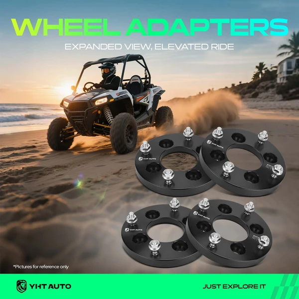 4 Pcs 0.75 inche Black 4x4.33 to 4x5.39 inches Wheel Adapters M10x1.25 74mms for Honda 1981-2017