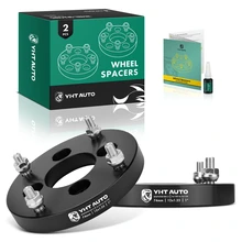 2 Pcs 1 inches Black 4x4.3 to 4x6.14 inches Wheel Adapters M20x0.5 74mm