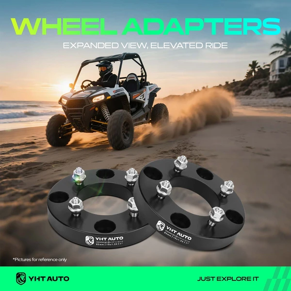 2 Pcs 1 inches Black 4x5.4 to 4x4.5 inches Wheel Adapters M10x1.25 85mm for 2007-2008 Can-Am Renegade 800