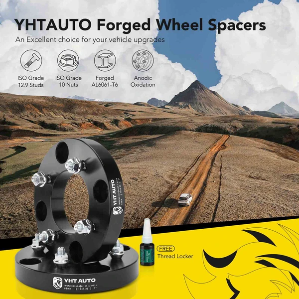 4 Pcs 1 inches Black 4x5.4 to 4x4.5 inches Wheel Adapters M10x1.25 85mm for 2009-2015 Can-Am Outlander 800R