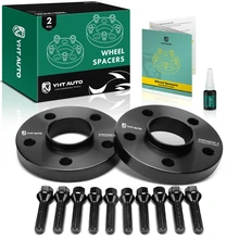 2 Pcs 0.79 inches Black 5x4.41 to 5x4.41 inches Wheel Spacers M12x1.5 66.6mm