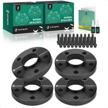 4 Pcs 0.79 inches Black 5x4.41 to 5x4.41 inches Wheel Spacers M12x1.5 66.6mm