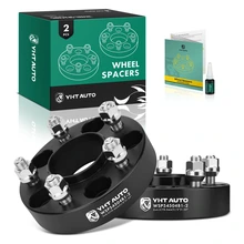 2 Pcs 1.25 inches Black 5x4.5 to 5x4.5 inches Wheel Spacers 0.5 inch x 20 70.5mm