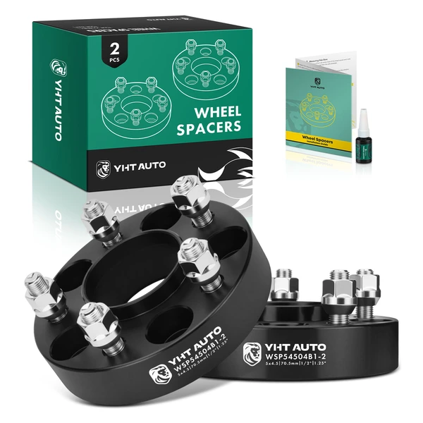 2 Pcs 1.25 inches Black 5x4.5 to 5x4.5 inches Wheel Spacers 0.5 inch x 20 70.5mm for 1994-2010 Mazda B4000