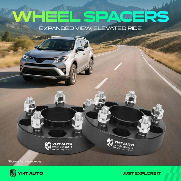 4 Pcs 1.25 inches Black 5x4.5 to 5x4.5 inches Wheel Spacers 0.5 inch x 20 70.5mm for Ford Explorer