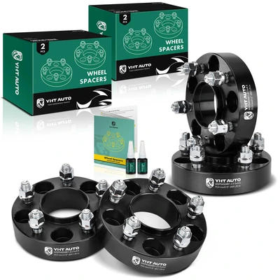 4 Pcs 1.25 inches Black 5x4.5 to 5x4.5 inches Wheel Spacers 0.5 inch x 20 70.5mm