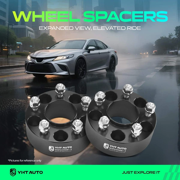 4 Pcs 2 inches Black 5x4.5 to 5x4.5 inches Wheel Spacers 0.5 inch x 20 70.5mm for 1992-2011 Ford Crown Victoria