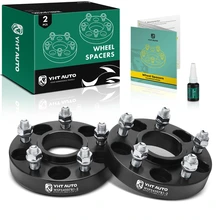2 Pcs 1 inches Black 5x4.5 to 5x4.5 inches Wheel Spacers 0.5 Inches x 20 71.5mm