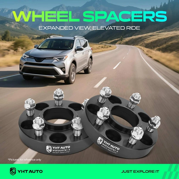 4 Pcs 1 inches Black 5x4.5 to 5x4.5 inches Wheel Spacers 0.5 Inches x 20 71.5mm for 2002-2013 Jeep Liberty