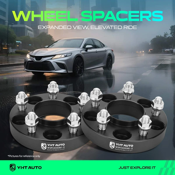 2 Pcs 1 inch Black 5x4.5 to 5x4.5 inches Wheel Spacers 0.5 inch x 20 70.5mm for 1969-1974 Ford Galaxie 500