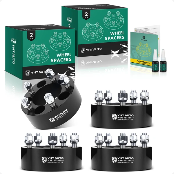 4 Pcs 2 inches Black 5x4.5 to 5x4.5 inches Wheel Spacers 0.5 inch x 20 82.5mm for 1986-1992 Jeep Comanche